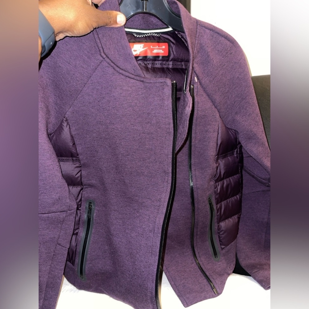 Nike Tech Fleece Aeroloft 800 Moto jacket in purple Women’s Size S  Purple NWOT - Picture 12 of 12